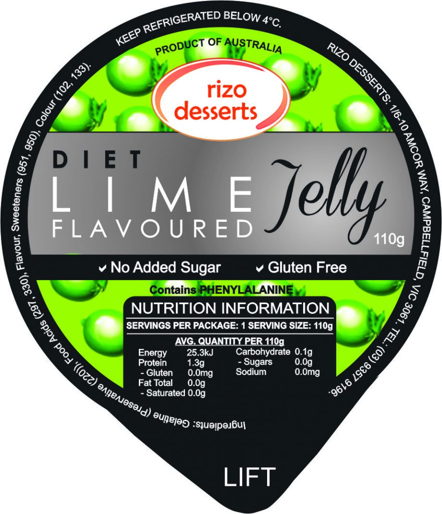 Diabetic jelly Rizo Desserts