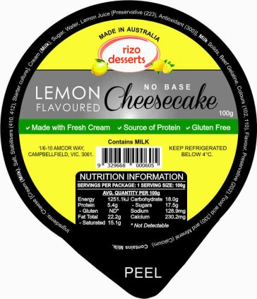 Lemon Cheesecake (no base)