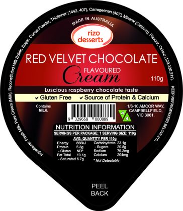 Red Velvet Flavoured Cream