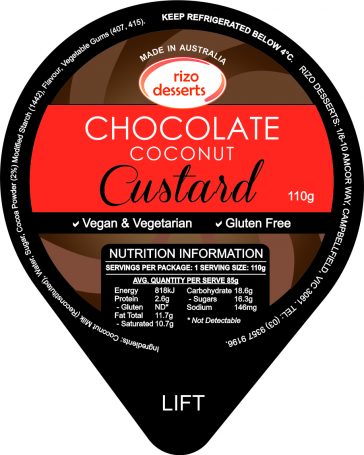 Chocolate Coconut Custard (Vegan/Lactose Free)