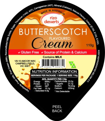 Butterscotch Flavoured Cream