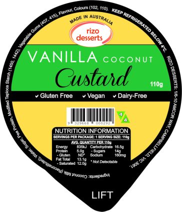 Vanilla Coconut Custard Vegan