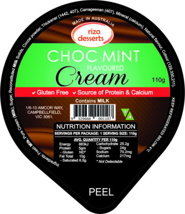 Choc Mint Flavoured Cream