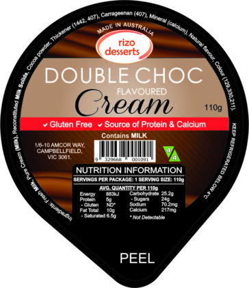 Double Choc Flavoured Cream